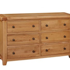 Oscar wide 6 drawer chest of drawers